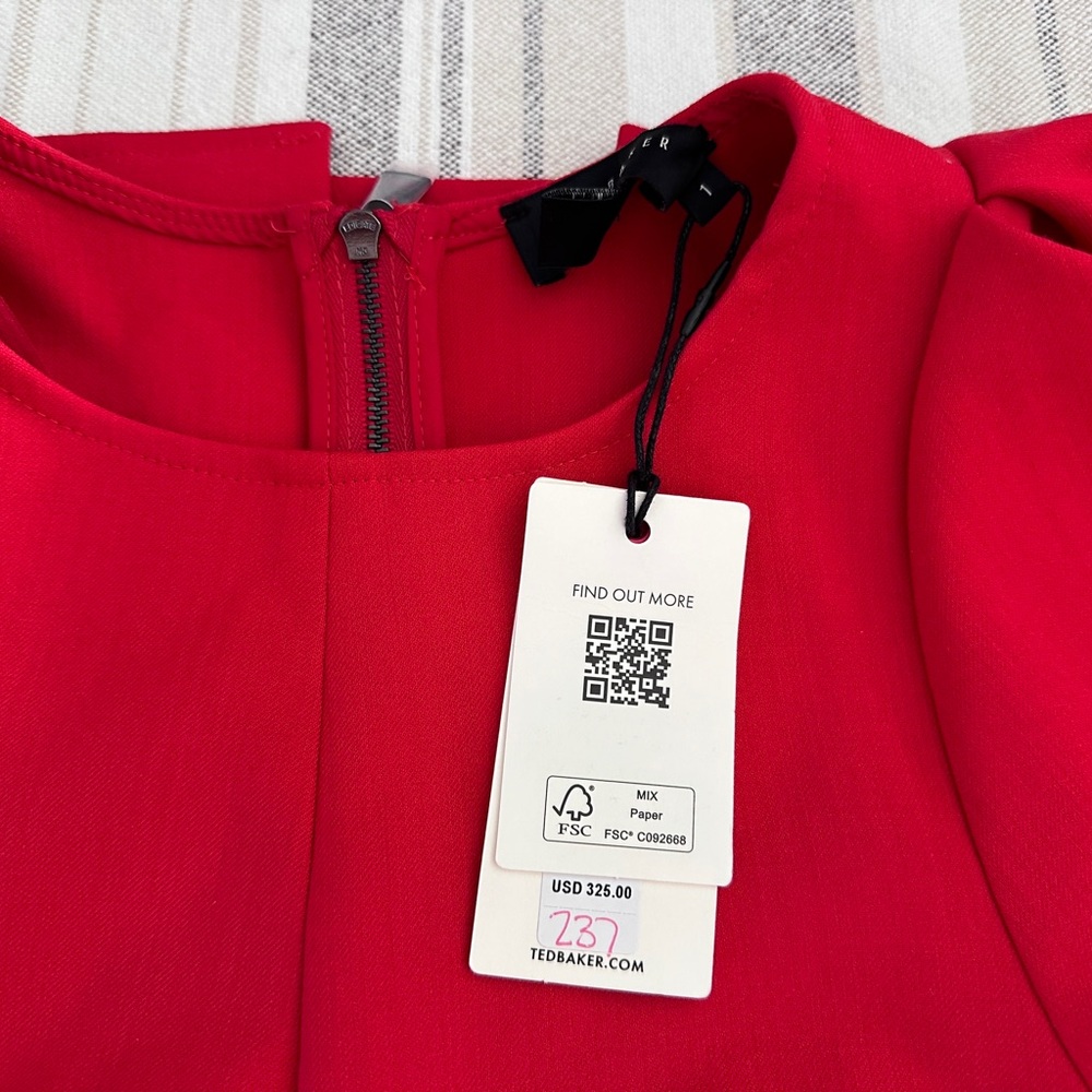 Ted Baker Red Dress - Picture 4 of 9